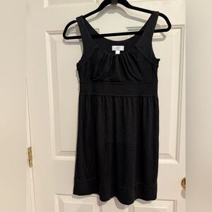 Charcoal Ann Taylor LOFT Black Sleeveless Mini Sundress- Size 0P Petite.